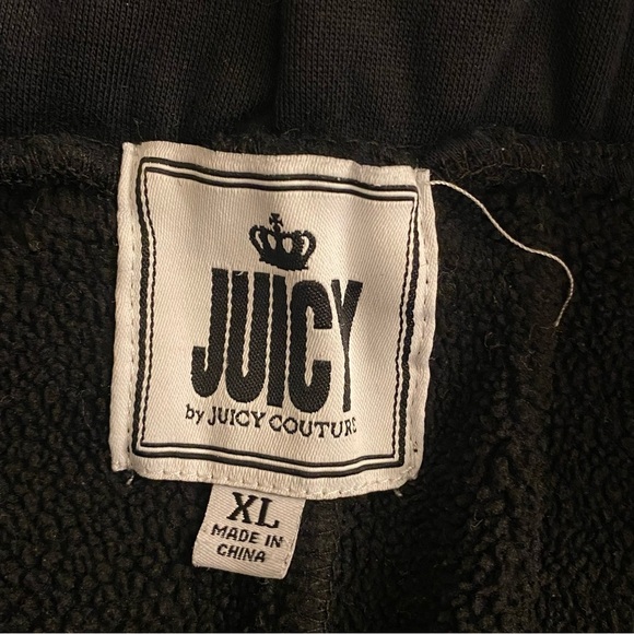 Y2k Juicy Couture Vintage Women's Size XL Black Jogger Sweatpants - Picture 3 of 10